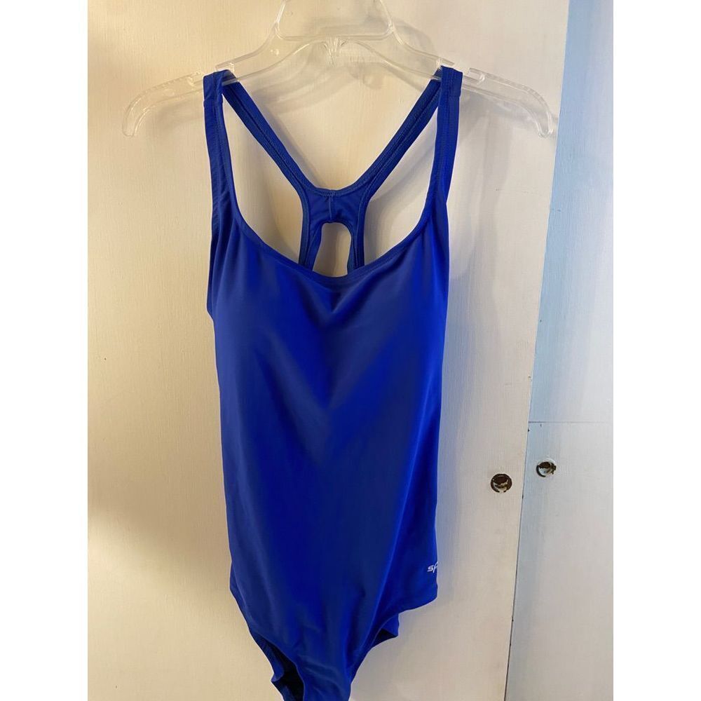 Sporti Racerback swimsuit size 14 blue one piece